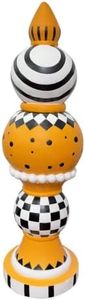 Haunted Hill Farm 4-Ft Halloween Finial Colorful Polkadot, Checker & Swirl