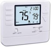 Heagstat H725 5/1/1 Day Programmable Heat Pump Thermostat, 2 Heat/1 Cool DIY Instal, with 4.5 sq. Inch Display