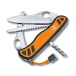 Victorinox Hunter XT Grip Swiss Army Knife, Large, Multi Tool, 6 Functions, Locking Gutting Blade, Orange/Black