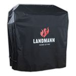 LANDMANN Grill cover, PVC grill accessories, weatherproof, cover for barbecues of 60 x 96 x 120 cm, grill cover, tarpaulin for outdoor, weather protection cover for barbecues, tear-resistant