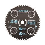 Avanza Full-Kerf TCT Saw Blade 10 X 48. Best suited for general purpose cutting of wood and plywood. Fast and Smooth. DuraShield™ coated and Anti-Vibration Technology in-built.