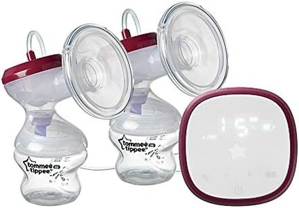 Tommee Tippee Made for Me Double Electric Breast Pump, Quiet and Lightweight, USB Rechargeable, Portable Unit with Massage and Express Modes