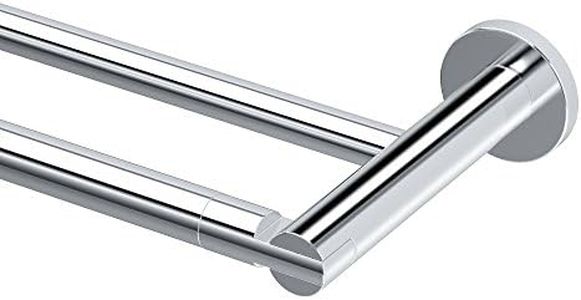 Gatco 4684 24" Channel Double Towel Bar, Chrome | Wall Mount 2 Towel Bar Rack|