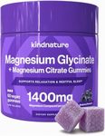 Kind Nature Magnesium Complex Gummies - 1000mg Magnesium Citrate & 400mg Magnesium Glycinate Gummies for Kids & Adults - High Absorption 2-in-1 Magnesium Supplement for Calm & Sleep