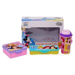 SKI Saturn 3D Princess Back to School Combo Set- Lunch Box, Water Bottle & Pencil Box