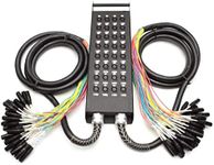 Seismic Audio - New 32 Channel XLR Send Splitter Snake Cable with Box - Two Trunks 15' Fantails Each - Pro Audio Stage, Studio, Road Split Y Extension Cables