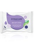 DYMACARE Fragranced Bed Bath Wipes | Premium Skin Cleansing Bath and Shower Wipes for Adults and Elderly | No Water Microwaveable Body Wet Wipes with Aloe Vera | 1 Pack (8 Wipes in Total))