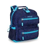 Bentgo® Kids Backpack - Durable Lightweight 14” Backpack, Confetti Edition - Abyss Blue, Modern