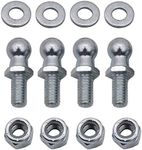 YUCHENSHLP 4 Pair 13mm Ball Studs with Hardware Lock Nuts Washers 5/16-18 Thread x 5/8"Long Shank for Gas Lift Support Strut End Fittings