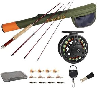 Aventik Extreme Fly Fishing Combo Kit 0/1/2/3/4/5/6 Weight Starter Fly Fishing Rod and Reel Kit Outfit with One Travel Case(6'8'' LW2/3 Fly Rod Kit)