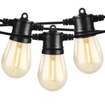 SUNTHIN Outdoor String Lights, 96FT Patio Lights with 32 LED Shatterproof Bulbs for Outside, Backyard, Deck, Porch, Garden, Bistro, Cafe, Party