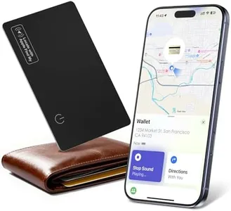 Wallet Tracker Card Air-Tag - Work with Apple Find My (iOS only), 0.07in Slim Tracking Card, IP68 Waterproof Bluetooth Tracker Finder, Apple MFi Certified, Item Locator for Luggage, Passports, Purse