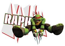 Asian Paints Wall Ons Original TMNT 'L' Wall Decal - 'Watch Raph's Sai' DIY Removable Peel and Stick Wall Sticker - 'Covers H 1.3 ft x W 1.6 ft on The Wall' Kids Room Decor