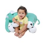 Amazon Brand - Supples Baby Elephant Hugging Pillow for New Born | BIS Approved | Anti-Allergic Polyester | Plush Hugging Pillow | Soft Toy for Baby | 0-12 Months (Sea Green)