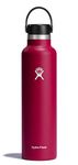 HYDRO FLASK - Water Bottle 709 ml (24 oz) - Vacuum Insulated Stainless Steel Water Bottle with Leak Proof Flex Cap and Powder Coat - BPA-Free - Standard Mouth - Snapper