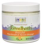 Aura Cacia Aromatherapy Foam Bath, Peaceful Patchouli and Sweet Orange, 14 ounce jar (Pack of 2)