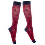 FitLegs - Life Compression Socks - 14-17mmHg for Work, Travel, & Pregnancy DVT Prevention - Unisex, Medium, Red/Blue