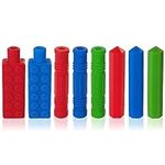 8 Pcs Pencil Topper, ANSUG Silicone Therapy Toys Non-Toxic Sensory Chews Toys for Baby Children for Special Needs, Teething Relief Biting, Anxiety