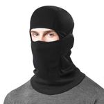 XTRIM Face Mask for Men and Women, Balaclava for Bike Riding, UV-Protected Full Face Mask, Breathable Helmet Liner, Sweat Absorbing, Odour-Free, 4-Way Stretch, Sun & Dust Protection (Black, Free Size)