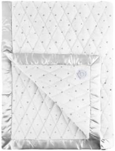 DREAMLAND BABY | 4lb Weighted Sleep Blanket for Kids and Toddlers Ages 3+ and/or 30+ lb | White with Gray Stars