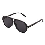 NINE WEST Women's Anya Sunglasses, Matte Black, 58 mm