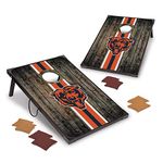 Wild Sports NFL Chicago Bears 2' x 3' MDF Deluxe Cornhole Set - with Corners and Aprons, Team Color