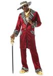 California Costumes 819 Sweet Daddy Beaujolais Pimps/Prostitutes Adult-Sized Costume, Striped, Red, XL