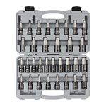 TEKTON 1/2 Inch Drive Hex/Torx Impact Bit Socket Set, 32-Piece (1/4-3/4 in., 6-19 mm, T30-T70) | SIB92312