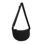 DKIIL NOIYB Crescent Bag for Women, Nylon Crescent Bags Hobos Crossbody Bag Portable Crescent Purse with Adjustable Strap Solid Color Chest Bag Shoulder Bag Fanny Packs