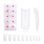 500PC Clear Acrylic Fake French Nail Tips for DIY Manicure Vanish or Gel Extension TRIXES