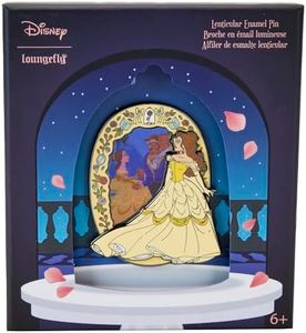 LOUNGEFLY Disney Princess Beauty and The Beast Belle LENTICULAR 3 INCH Collector Box PIN