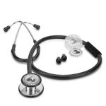 Dr. TORSO Classic-II Stainless Steel Dual Head acoustic Stethoscope for Doctors & Medical Students Adult & Pediatric Stethoscope with Double-sided Chestpiece for Adult & Pediatric patients (Silver)