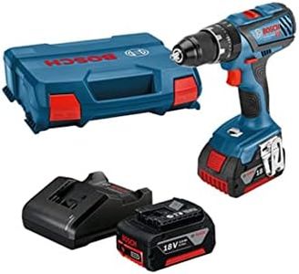 Professional 18V System Bosch perceuse-visseuse à percussion sans-fil GSB 18V-28 (avec 2 batteries GBA 18V 3.0Ah, chargeur GAL 18V-20, dans L-Case)