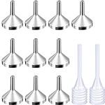 TecUnite 10 Pack Small Metal Funnel