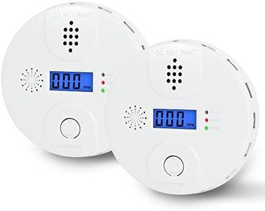 Carbon Monoxide Alarm, Digital Display CO Detector Security CO Monoxide for Home Kitchen Bedroom Safety Battery Powered (Battery not Included),Comply with CSA 6.19 (2 PACK)