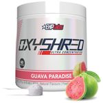 EHP Labs OxyShred Pre Workout Powder & Shredding Supplement - Preworkout Powder with L Glutamine & Acetyl L Carnitine, Energy Boost Drink - Guava Paradise, 60 Servings