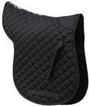 Rhinegold Cotton Quilted Numnah - Cob - Black