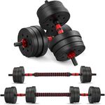 Anchor's Adjustable 20kg Dumbbells Weights set for Men Women, Dumbbell hand weight Barbell Perfect for Bodybuilding fitness weight lifting training home gym equipment free weights (20)