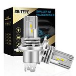 Briteye LED Headlight for Cars, H4, Compatible with Vehicle Inspections, Integrated H4 LED Bulb, HI/LO Switching, 6,500K, White CREE Chip, Fanless (2 Pieces)