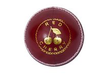 RED CHERRY 4 Pcs Construction Leather Cricket Ball Pack Of 1, Red