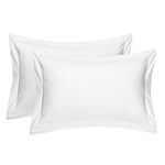 2 Pack Mulberry Silk Pillowcase, White Silky Pillow Cases Cover for Hair and Skin Health, Soft Smooth Double-Sided Satin Pillowslip with Envelope Closure, Hypoallergenic Anti Wrinkle(48×74 cm)