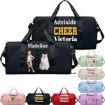 Personalized Duffle Bag Custom Dance Bag with Name Text Travel Bags Customized Printed Photo or Embroidery Gym Bag for Men Women Girls, Black, Printed