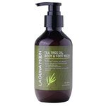 Lagunamoon Tea Tree Body Wash, Antifungal Body Soap with Pure Tea Tree Oil for Athlete's Foot, Body Odor, Eczema, Jock Itch, Ringworm, Toenail Fungus, Acne, Natural Foot & Body Wash, 300ml(10.14fl oz)