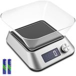 EnjoyNest Digital Kitchen Scales, Electronic Kitchen Scale with Bowl and LCD Display, Food Weighing Scales with Tare Function for Cooking, Knob Switch Design, Accurate to 1g (5kg maximum weight)