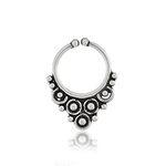 NEMICHAND JEWELS Pure 925 Sterling Silver Septum Nose Rings For Women - Non Pierced nose (SS-NR-06)