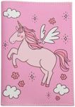 Unicorn Passport Cover Travel Documents Holder Girls Women's Holiday ID UK Seller (Pink)