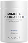 Codeage Organic Mimosa Pudica Seed Capsules - Mimosa Pudica Seeds Supplement - Black Walnut, Cloves, Vidanga, Neem, BioPerine - All in One - Sensitive Plant Pills - Non-GMO & Vegan - 120 Capsules