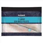 Iceland 2 Large Sea Bass Fillets 250g (Frozen)