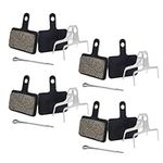 Qiuyan 4 Pairs Bicycle Disc Brake Pads, Resin Brake Pads Replacement, Compatible with Shimano M315 M355 M515 M525 C501 C601 M375 M395 M415 M416 M446 M465 M475 M485 M486 (Black)