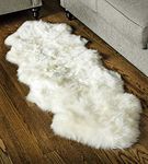 Double Pelt, Ivory : Genuine Australian Sheepskin Rug Two Pelt Ivory Fur, Double